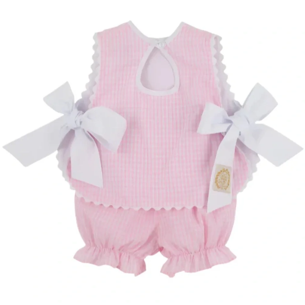 Rare TBBC Talbott Tie Side Pink Greenbriar Gingham with Worth Avenue White 12-18